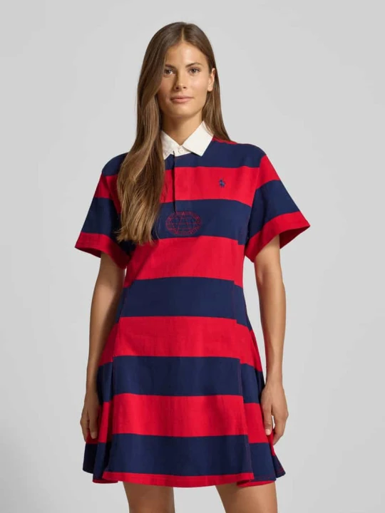 Zdjęcie produktu Sukienka polo z wyhaftowanym logo Polo Ralph Lauren Czerwony