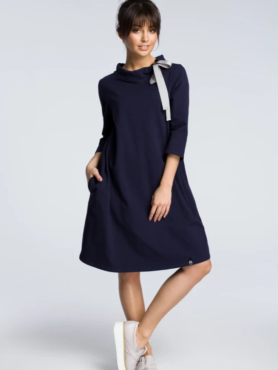 Zdjęcie produktu Sukienka sportowa bombka oversize bawełniana szara Be Wear
