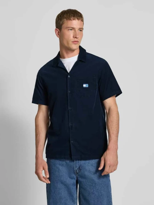 Zdjęcie produktu Sukienka sztruksowa o kroju regular fit z czystej bawełny Tommy Jeans Granatowy