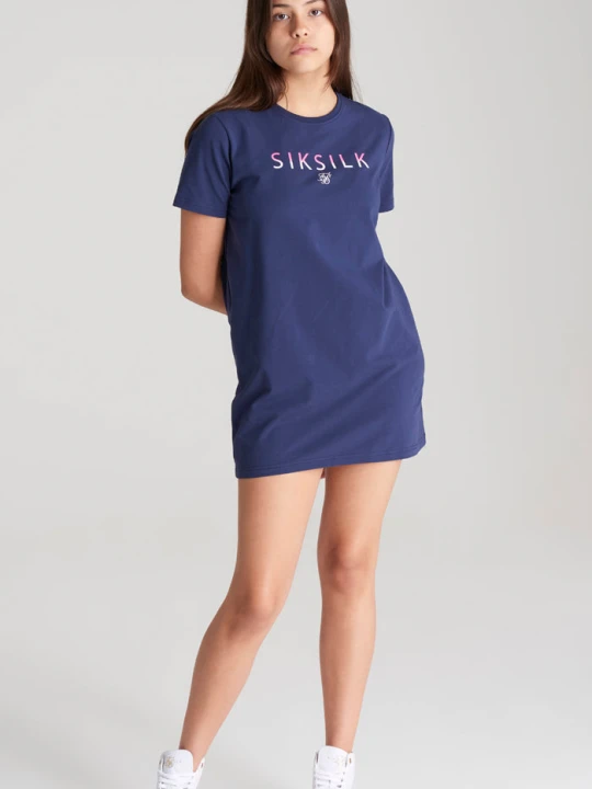 Zdjęcie produktu Sukienka T-Shirt Siksilk Girlk Girls Fade Navy