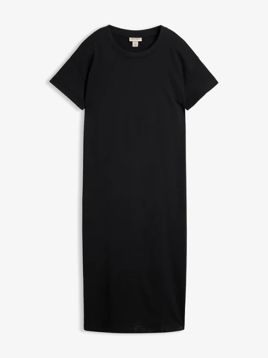 Zdjęcie produktu Sukienka T-shirtowa z czystej bawełny organicznej BonPrix czarny