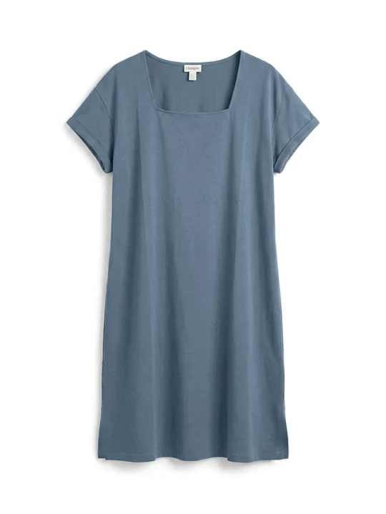 Zdjęcie produktu Sukienka T-shirtowa z czystej bawełny organicznej BonPrix niebieski