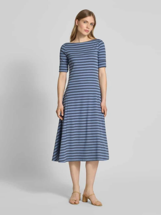 Zdjęcie produktu Sukienka T-shirtowa z dekoltem w łódkę Lauren Ralph Lauren Niebieski
