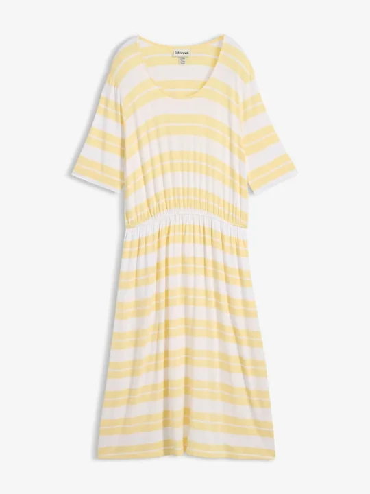 Zdjęcie produktu Sukienka T-shirtowa z mieszanki wiskozy BonPrix żółty