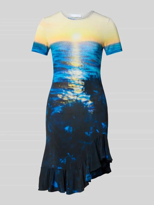 Zdjęcie produktu Sukienka t-shirtowa z mieszanki wiskozy Paco Rabanne Niebieski