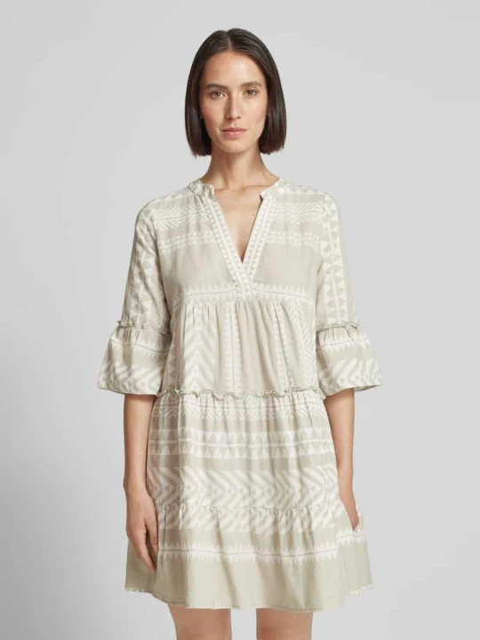 Zdjęcie produktu Sukienka tunikowa o kroju podkreślającym figurę z czystej bawełny model ‘DICTHE’ Vero Moda