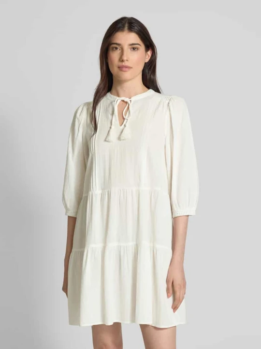 Zdjęcie produktu Sukienka tunikowa z czystej bawełny model 'PRETTY' Vero Moda Biały