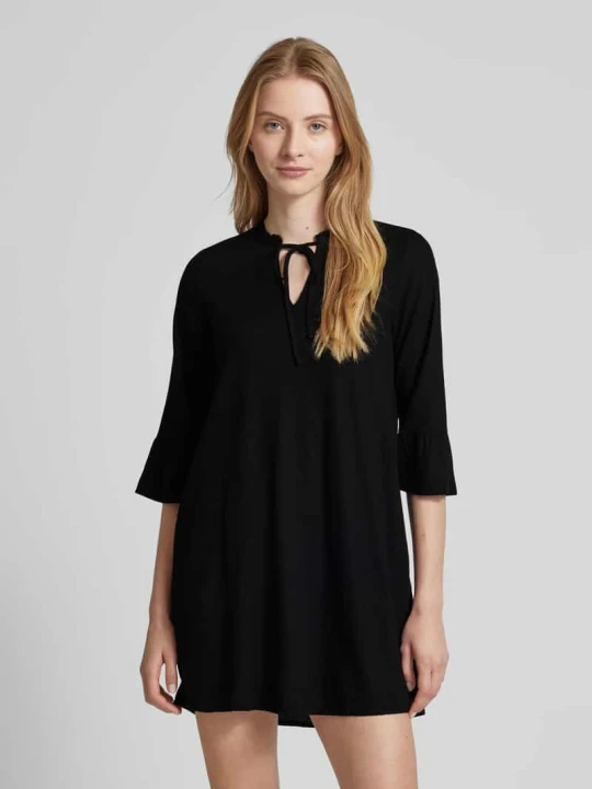 Zdjęcie produktu Sukienka tunikowa z mieszanki wiskozy i lnu model 'MYMILO' Vero Moda Czarny