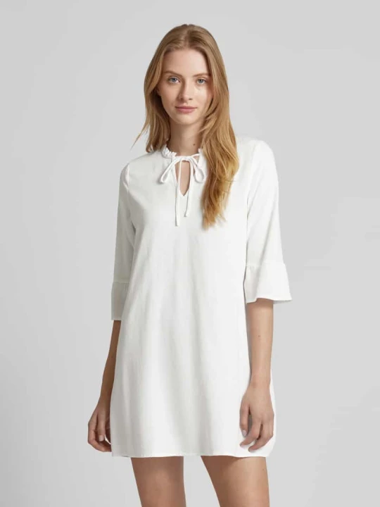 Zdjęcie produktu Sukienka tunikowa z mieszanki wiskozy i lnu model 'MYMILO' Vero Moda Biały