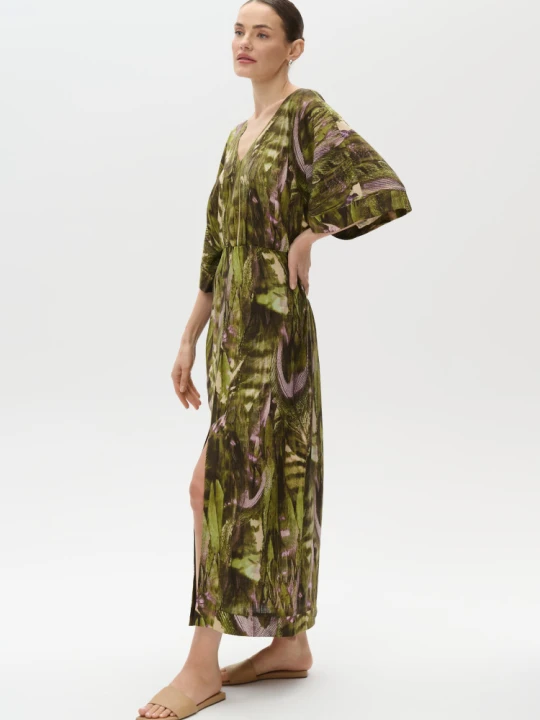 Zdjęcie produktu Sukienka typu kimono z tropikalnym printem Greenpoint