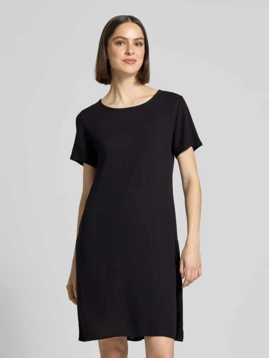 Zdjęcie produktu Sukienka w kroju relaxed fit z mieszanka wiskozy model 'Tara' ZABAIONE Czarny