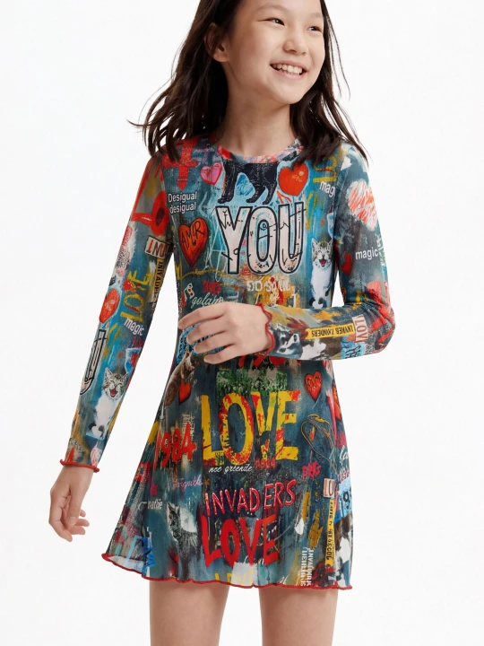 Zdjęcie produktu Sukienka we wzory Desigual czarny