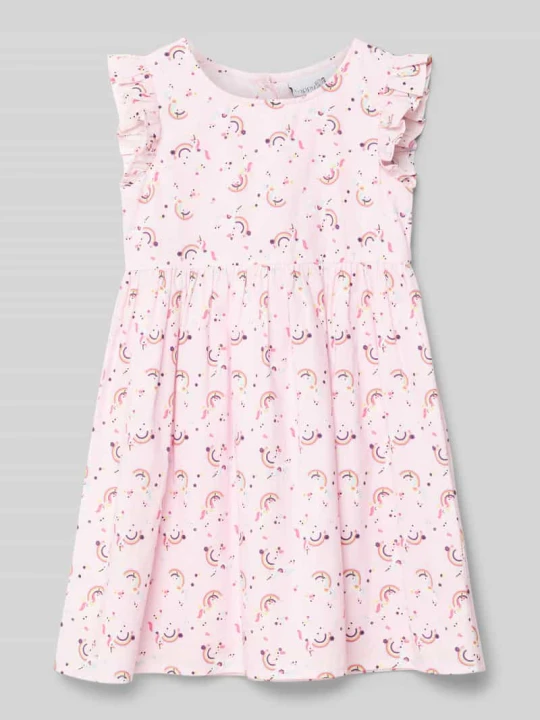 Zdjęcie produktu Sukienka we wzory na całej powierzchni Happy Girls Jasnoróżowy