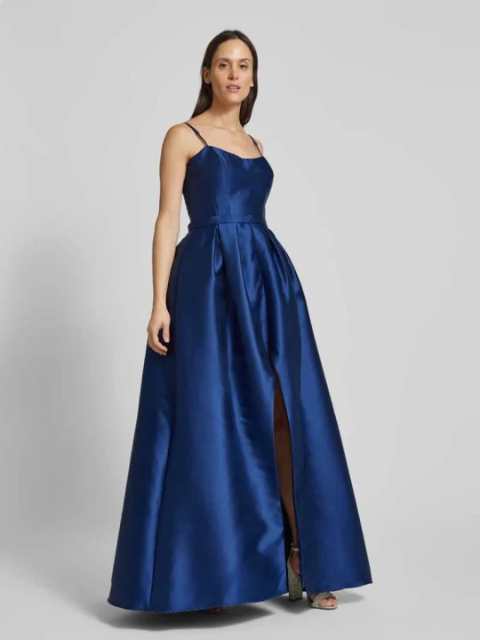 Zdjęcie produktu Sukienka wieczorowa na cienkich ramiączkach model ‘LECROS’ Vera Wang Ciemnoniebieski