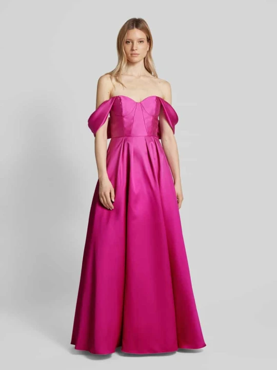 Zdjęcie produktu Sukienka wieczorowa na jedno ramię model ‘VIKTOR’ Vera Wang Fuksjowy