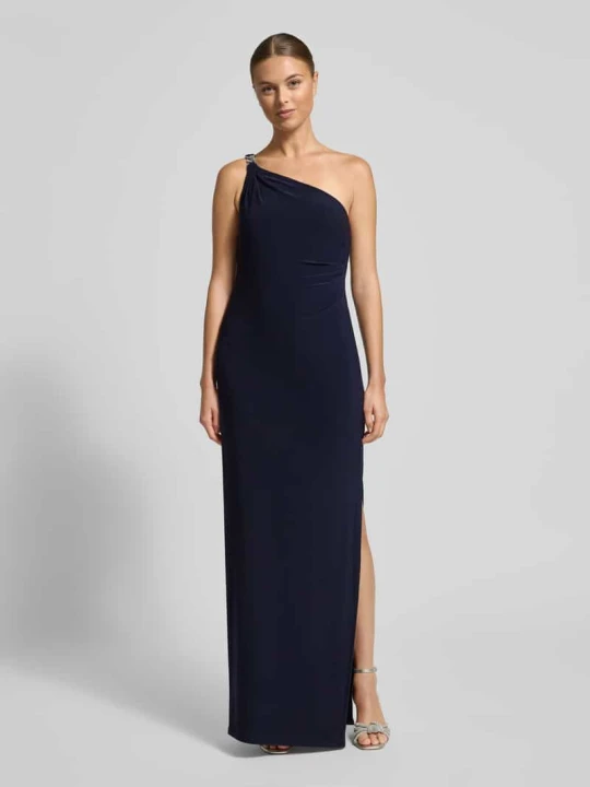Zdjęcie produktu Sukienka wieczorowa z obszyciem ozdobnymi kamieniami model 'BELINA' Lauren Ralph Lauren Granatowy