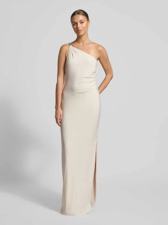 Zdjęcie produktu Sukienka wieczorowa z obszyciem ozdobnymi kamieniami model 'BELINA' Lauren Ralph Lauren Beżowy
