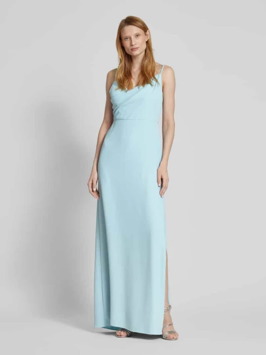 Zdjęcie produktu Sukienka wieczorowa w kopertowym stylu model ‘BORDEUX’ Vera Wang Jasnoniebieski