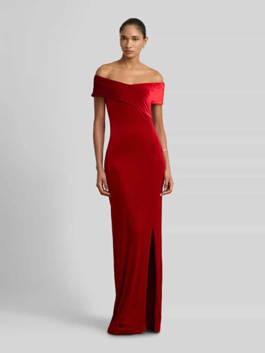 Zdjęcie produktu Sukienka wieczorowa z dekoltem carmen Lauren Ralph Lauren Czerwony