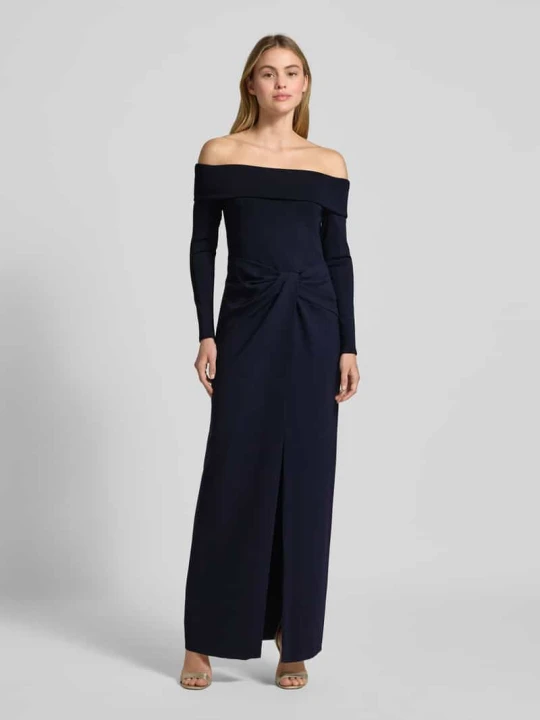 Zdjęcie produktu Sukienka wieczorowa z dekoltem carmen model ‘SAKARIS’ Lauren Ralph Lauren Granatowy