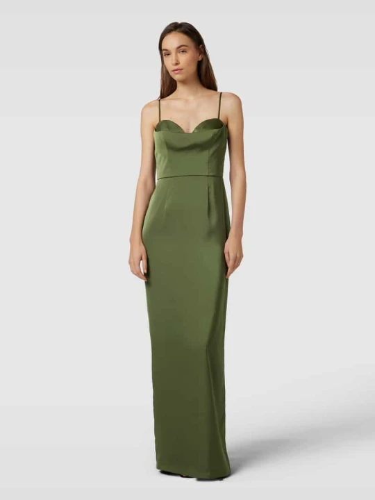Zdjęcie produktu Sukienka wieczorowa z dekoltem w kształcie serca model ‘VALE’ Vera Wang Oliwkowy