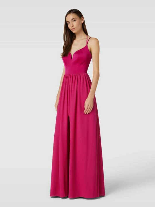Zdjęcie produktu Sukienka wieczorowa z dekoltem w kształcie serca model ‘VERLINE’ Vera Wang Fuksjowy