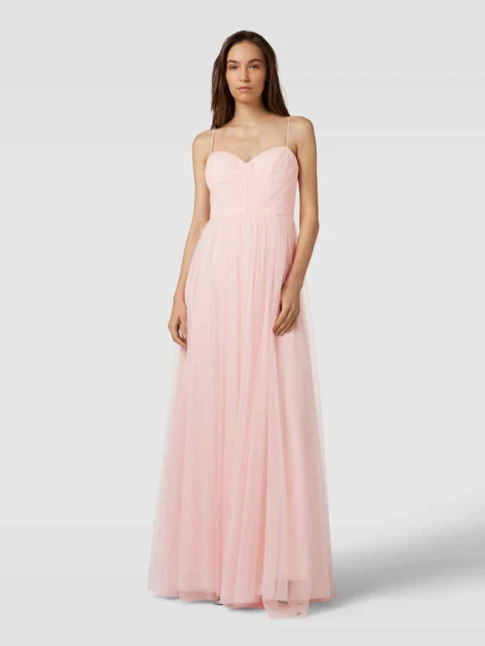 Zdjęcie produktu Sukienka wieczorowa z dekoltem w kształcie serca model ‘VERNEN’ Vera Wang Różowawy