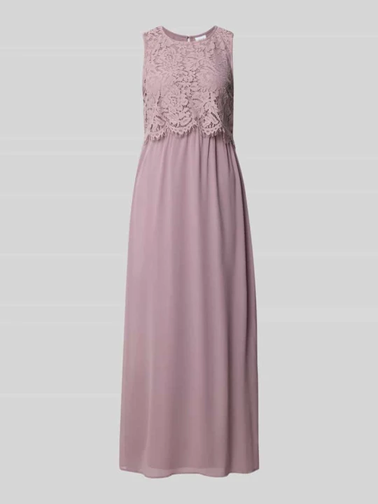 Zdjęcie produktu sukienka wieczorowa z koronką i okrągłym dekoltem model 'MILINA LACE' Vila