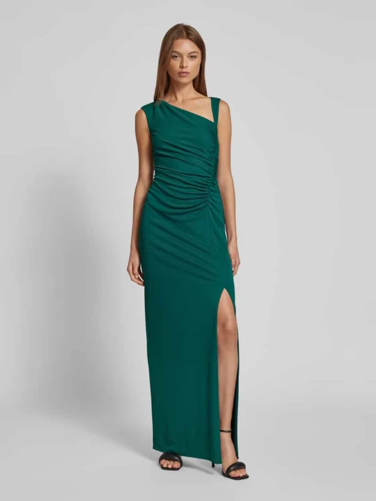 Zdjęcie produktu Sukienka wieczorowa z marszczeniami model ‘BARAIYA’ Lauren Ralph Lauren Ciemnozielony