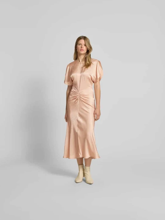 Zdjęcie produktu Sukienka wieczorowa z mieszanki wiskozy Victoria Beckham Brudnoróżowy