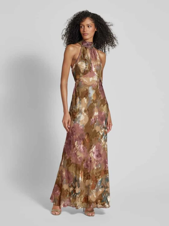 Zdjęcie produktu Sukienka wieczorowa z wiązaniem na szyi model ‘JIERELLE’ Lauren Ralph Lauren Oliwkowy