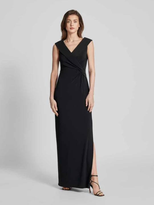 Zdjęcie produktu Sukienka wieczorowa z wiązanym detalem model ‘LEONIDAS’ Lauren Ralph Lauren Czarny