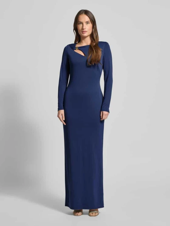 Zdjęcie produktu Sukienka wieczorowa z wycięciem i detalem w formie węzła Model 'BURLINCE' Lauren Ralph Lauren Ciemnoniebieski
