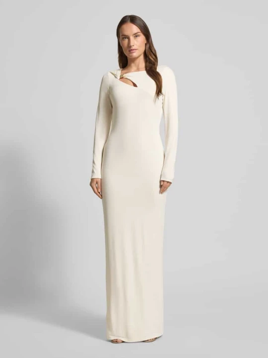Zdjęcie produktu Sukienka wieczorowa z wycięciem i detalem w formie węzła Model 'BURLINCE' Lauren Ralph Lauren Beżowy