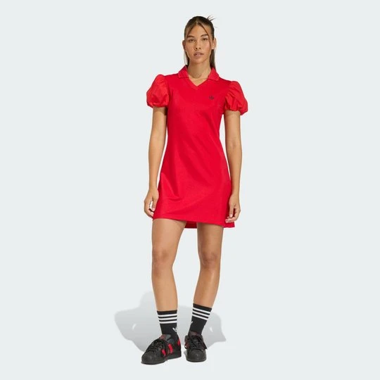 Zdjęcie produktu SUKIENKA Z BUFIASTYMI RĘKAWAMI Adidas Better Scarlet