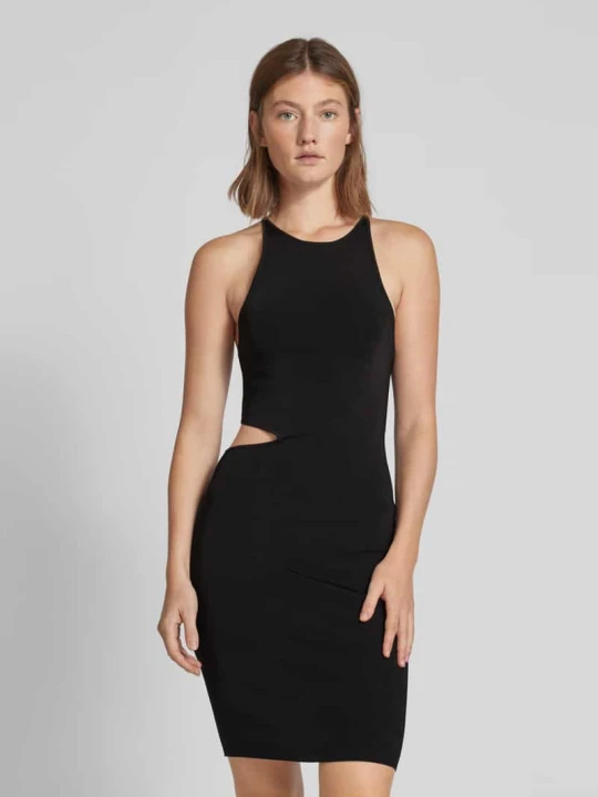 Zdjęcie produktu Sukienka z czystej wiskozy o długości do kolan Calvin Klein Jeans Czarny