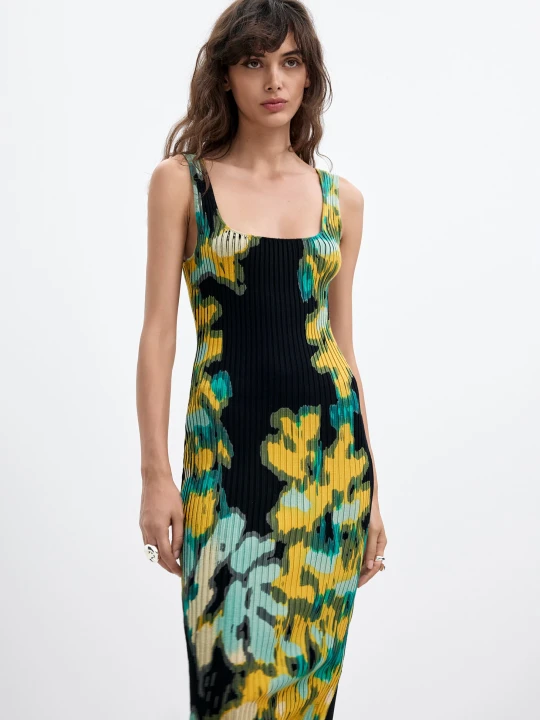 Zdjęcie produktu Sukienka z długim rękawem Lacroix Desigual żółty