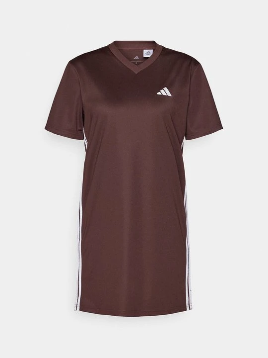 Zdjęcie produktu Sukienka z dżerseju Adidas ciemnobrązowy