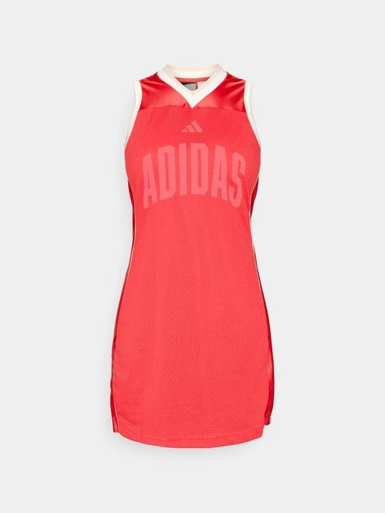 Zdjęcie produktu Sukienka z dżerseju Adidas czerwony