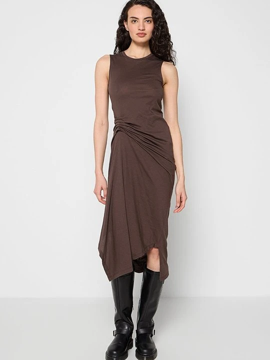 Zdjęcie produktu Sukienka z dżerseju AllSaints brązowy