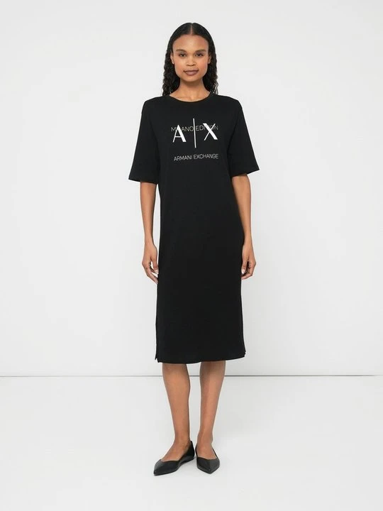 Zdjęcie produktu Sukienka z dżerseju Armani Exchange czarny