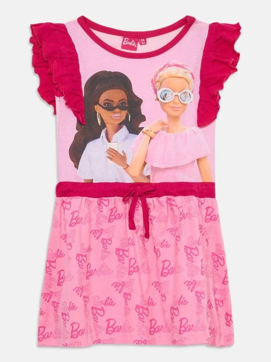 Zdjęcie produktu Sukienka z dżerseju Barbie jasnoróżowy