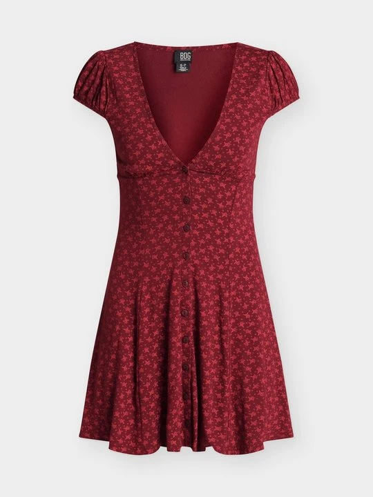 Zdjęcie produktu Sukienka z dżerseju BDG Urban Outfitters czerwony