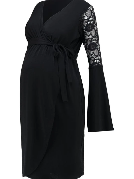 Zdjęcie produktu Sukienka z dżerseju Bluebelle Maternity czarny