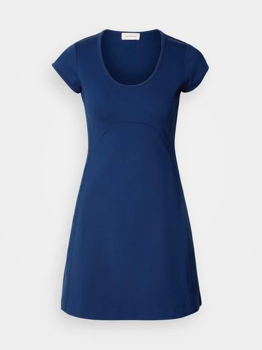 Zdjęcie produktu Sukienka z dżerseju Calvin Klein Jeans granatowy