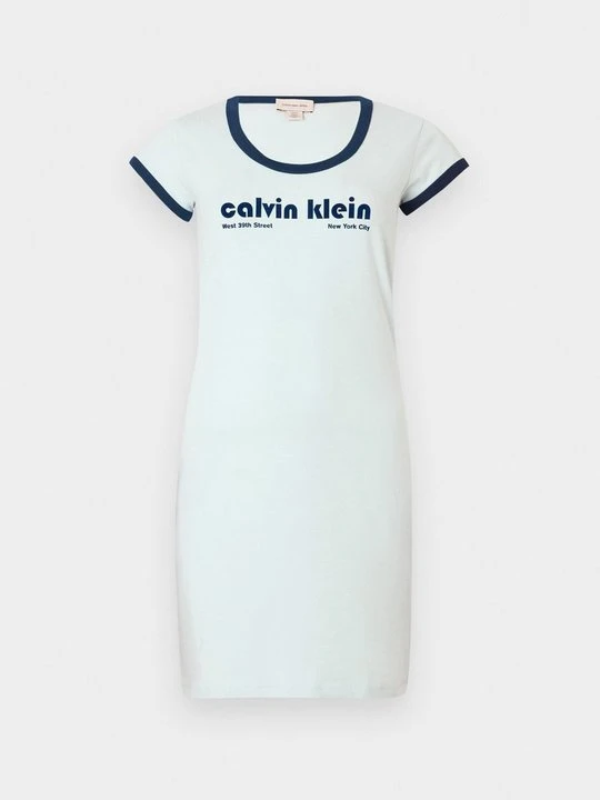 Zdjęcie produktu Sukienka z dżerseju Calvin Klein Jeans jasnoniebieski