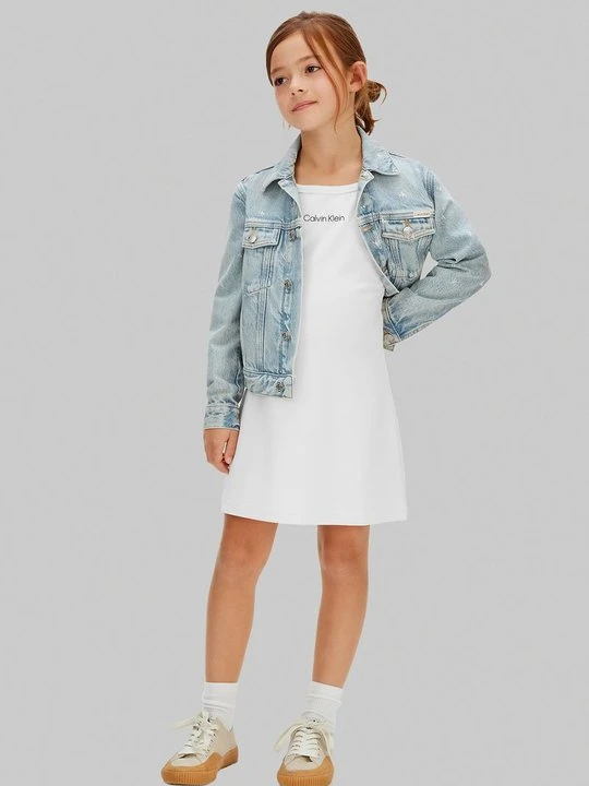 Zdjęcie produktu Sukienka z dżerseju Calvin Klein Jeans biały