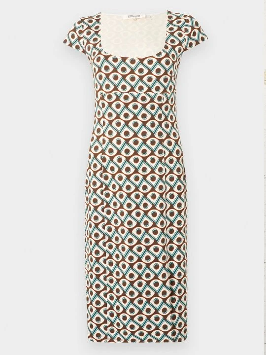 Zdjęcie produktu Sukienka z dżerseju Diane Von Furstenberg niebieski