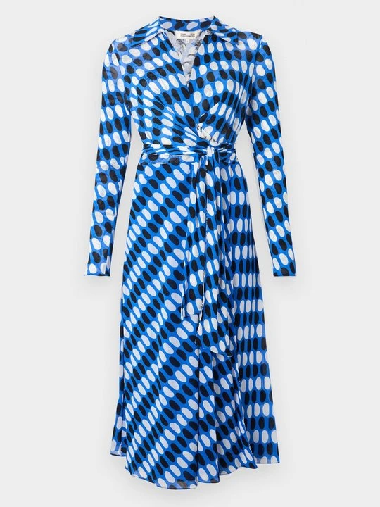Zdjęcie produktu Sukienka z dżerseju Diane Von Furstenberg niebieski