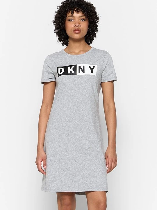 Zdjęcie produktu Sukienka z dżerseju DKNY jasnoszary